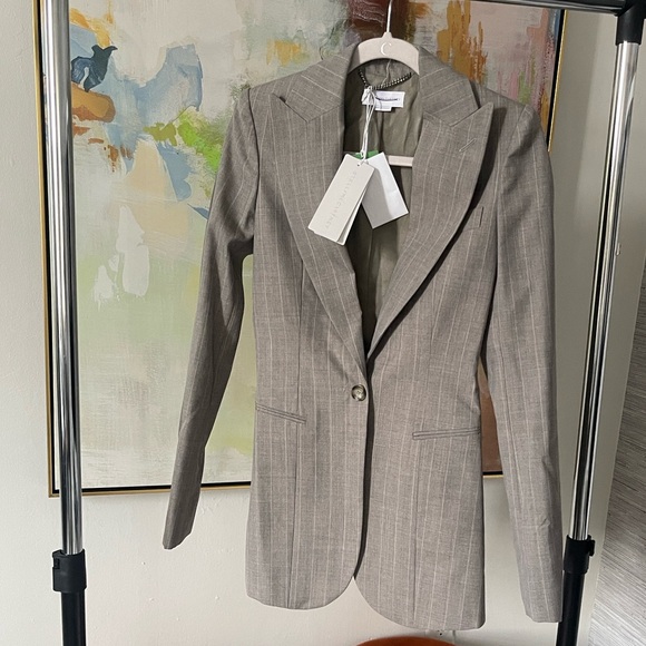 Stella McCartney Taupe Pinstripe Blazer - Picture 5 of 16
